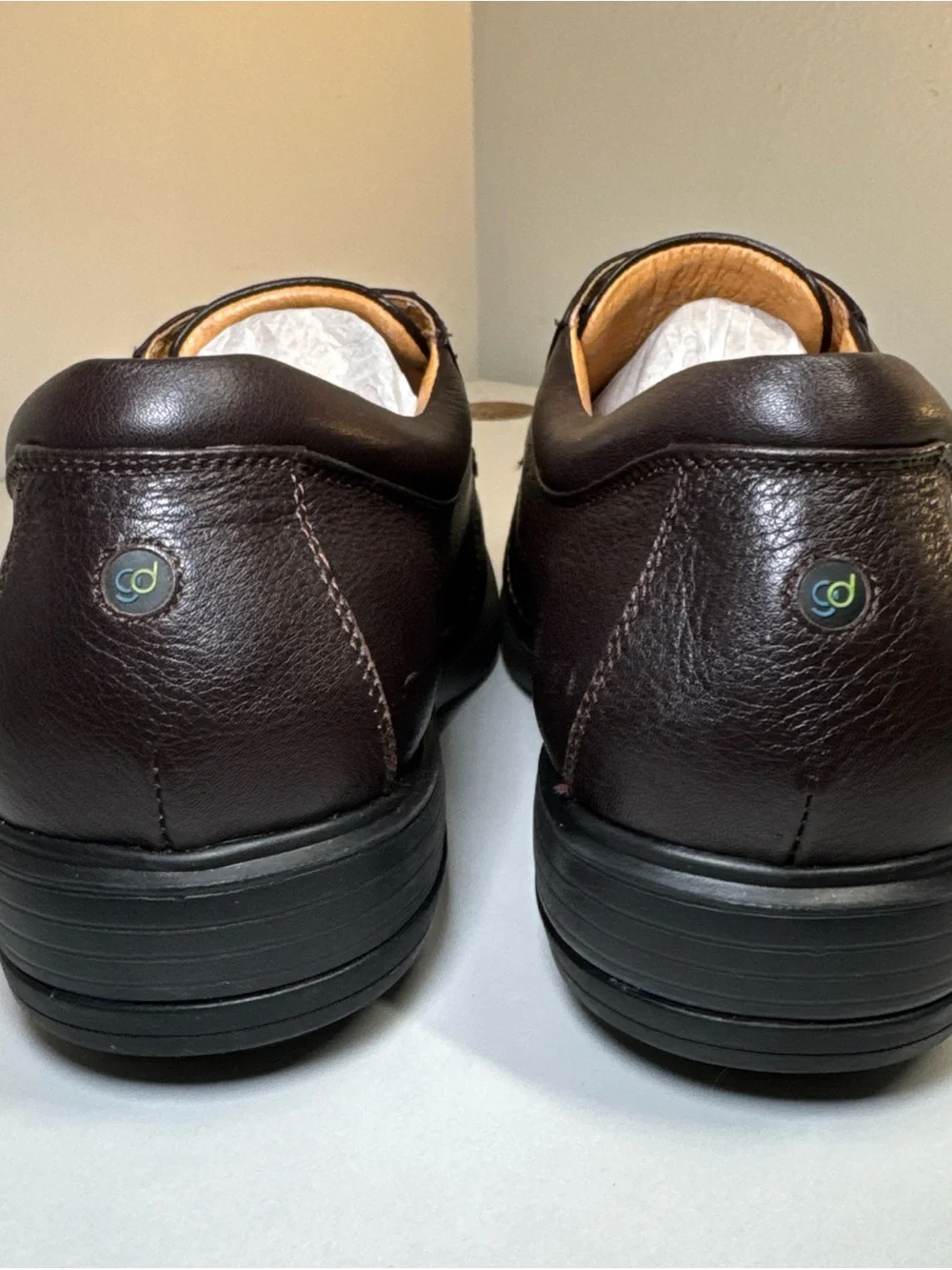 Gravity Defyer Lucca Men’s Size 9W Brown Leather Comfort Relief Dress Shoes NWT